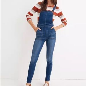 MADEWELL SKINNY OVERALLS SMALL